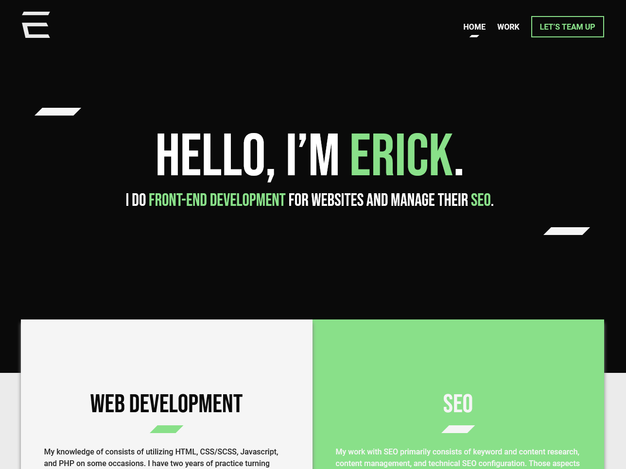 Erick The Web Dev Card Background